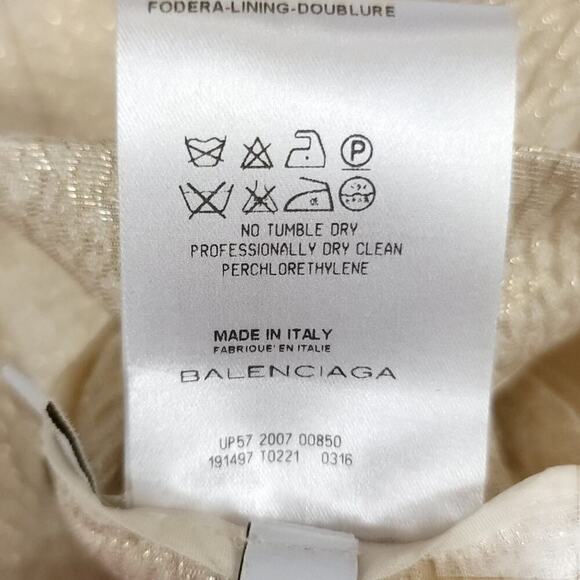 Balenciaga Silk Blend Shimmer Pencil Skirt - Picture 9 of 10